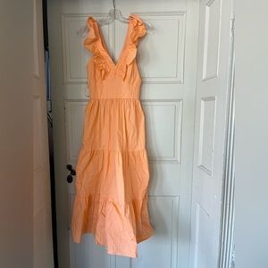 Francesca's Collections Peach Maxi Dress